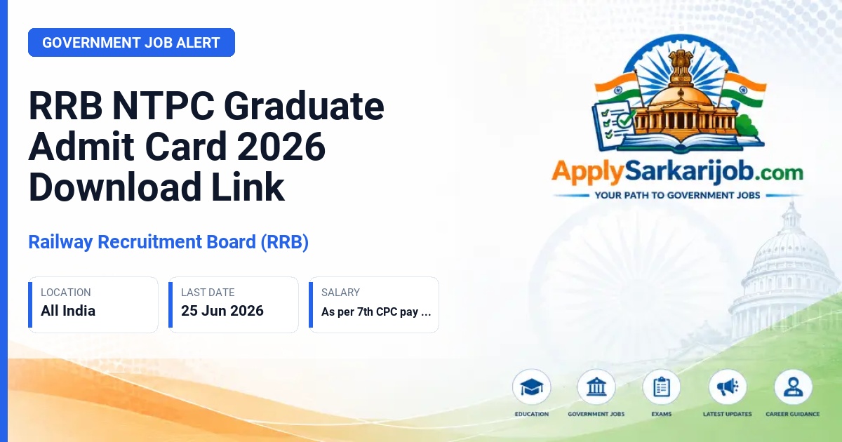 Railway Recruitment Board (RRB) - NTPC (Graduate) Official Notification Poster & Schedule