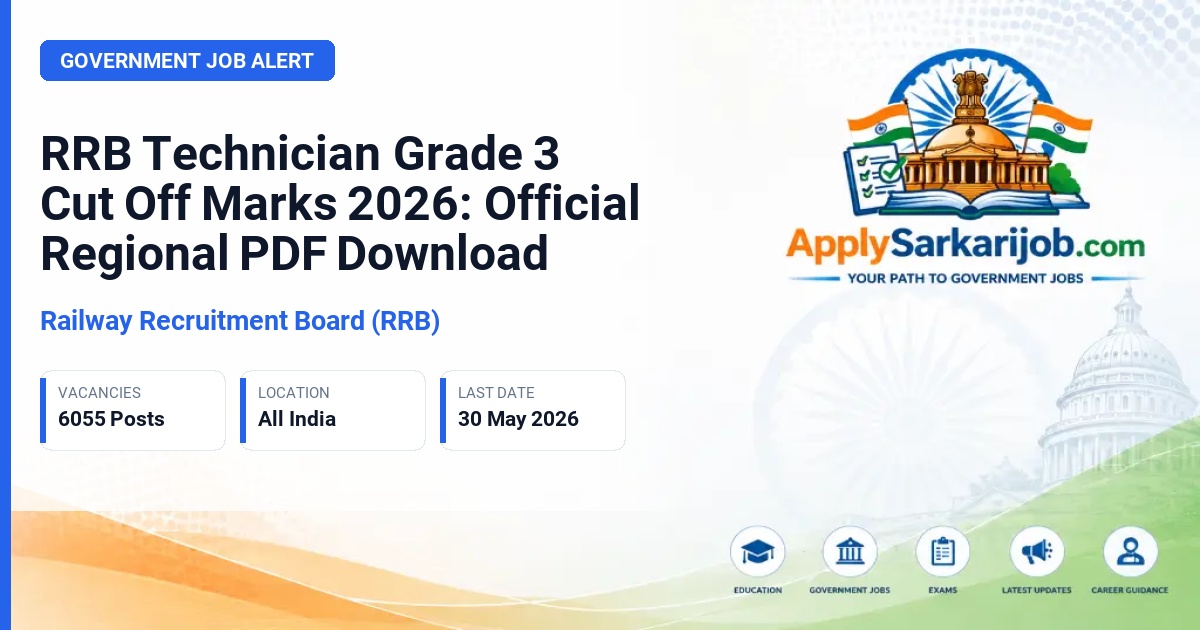 Railway Recruitment Board (RRB) - Technician Grade 3 Official Notification Poster & Schedule