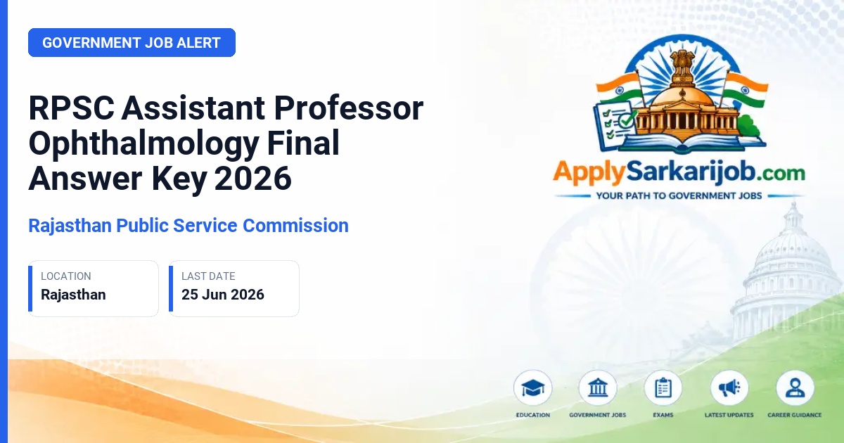 Rajasthan Public Service Commission (RPSC) - Assistant Professor Official Notification Poster & Schedule