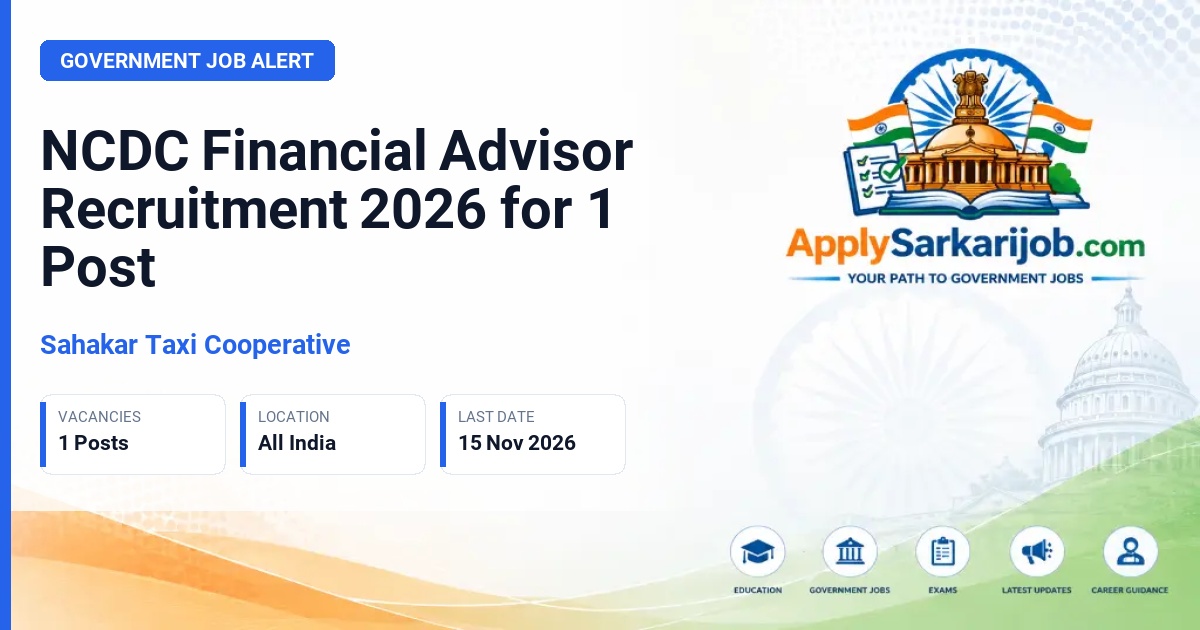 Sahakar Taxi Cooperative - Financial Advisor Official Notification Poster & Schedule