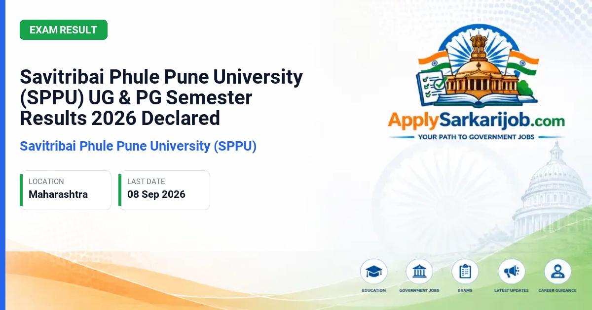 Savitribai Phule Pune University - UG & PG Semester/Annual Exam Results Official Notification Poster & Schedule