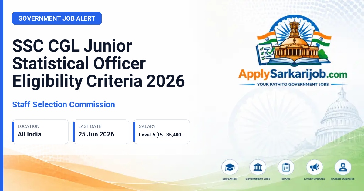 Staff Selection Commission (SSC) - Junior Statistical Officer Official Notification Poster & Schedule