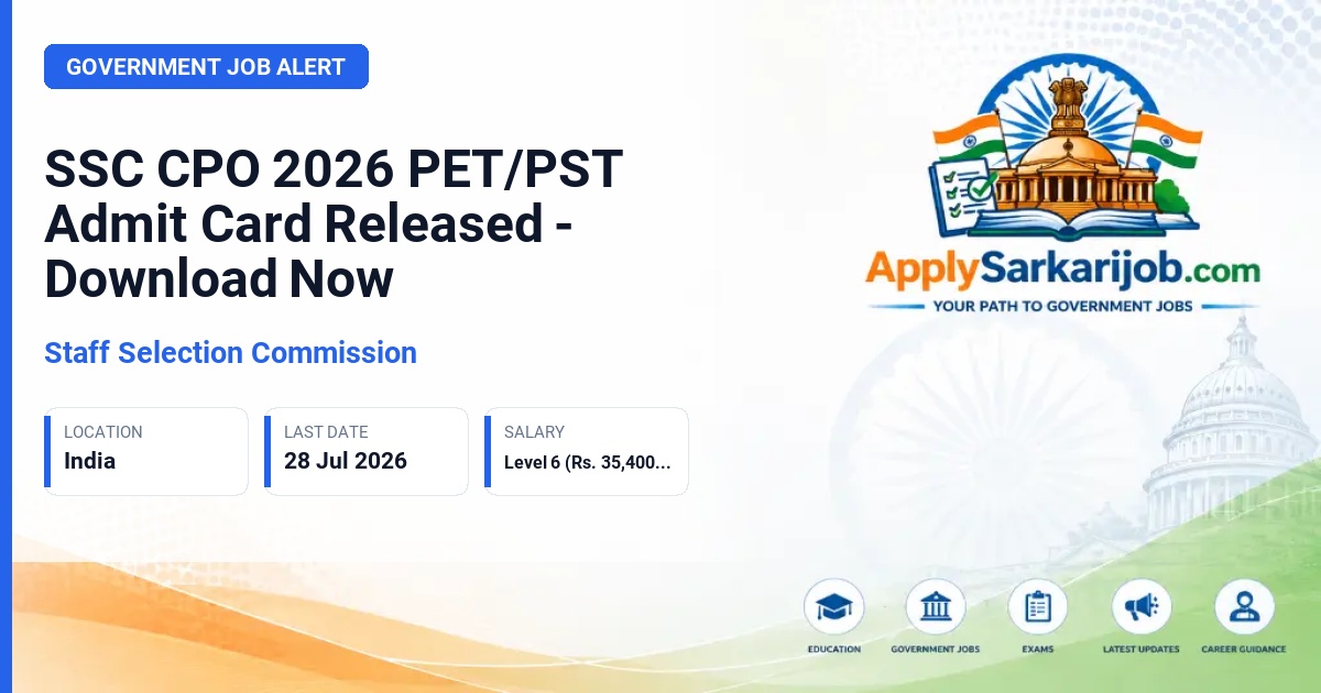 Staff Selection Commission (SSC) - Sub-Inspector in Delhi Police and CAPFs Official Notification Poster & Schedule