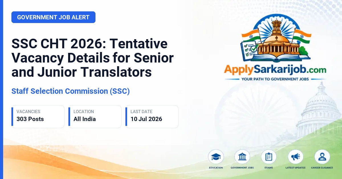 Staff Selection Commission (SSC) - Senior Translator and Junior Hindi Translator Official Notification Poster & Schedule