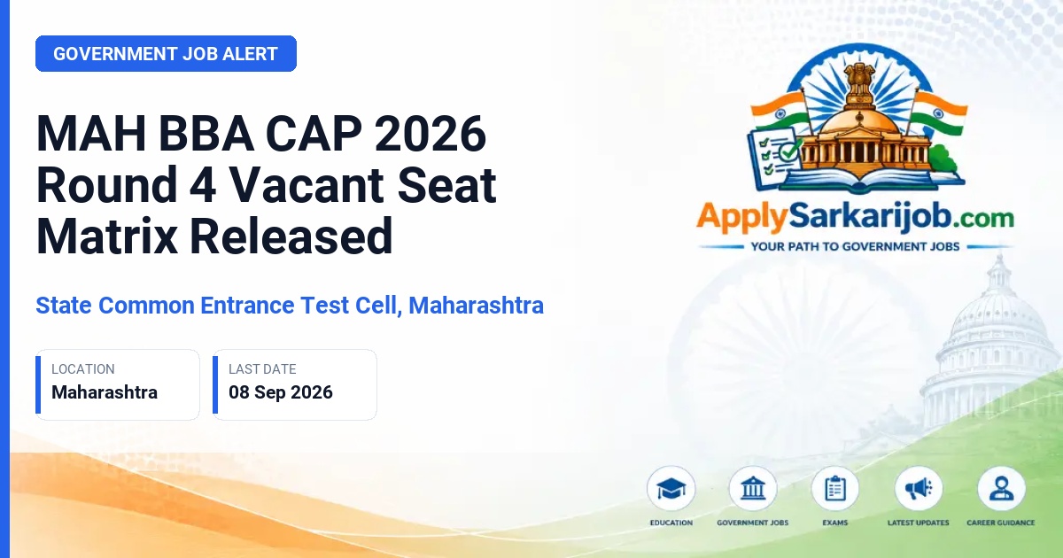 State Common Entrance Test Cell, Maharashtra (CET Cell Maharashtra) - MAH BBA / BMS / BCA / BBM CAP Admissions 2026 Official Notification Poster & Schedule