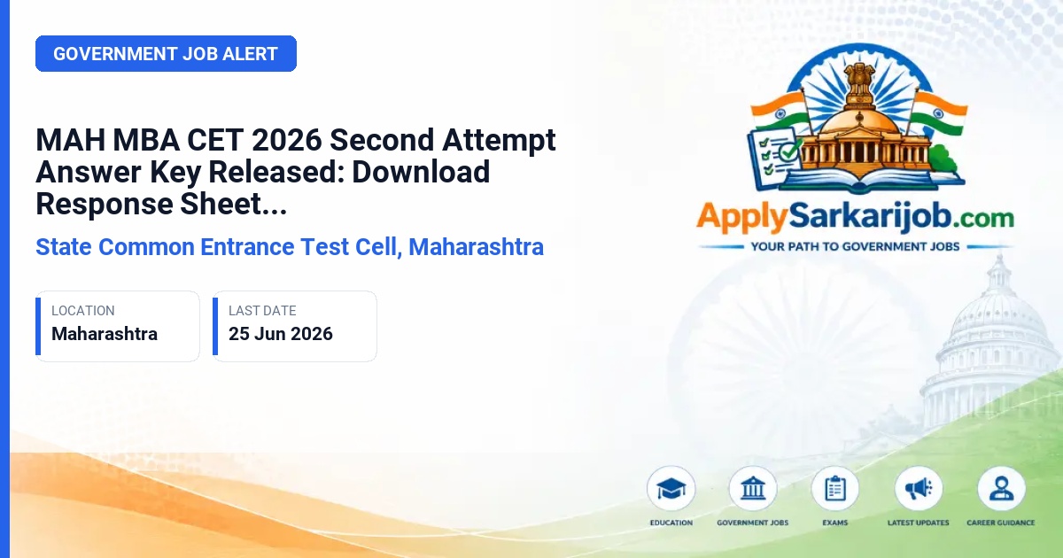 State Common Entrance Test Cell, Maharashtra (CET Cell Maharashtra) - MAH MBA/MMS CET 2026 (Second Attempt) Official Notification Poster & Schedule