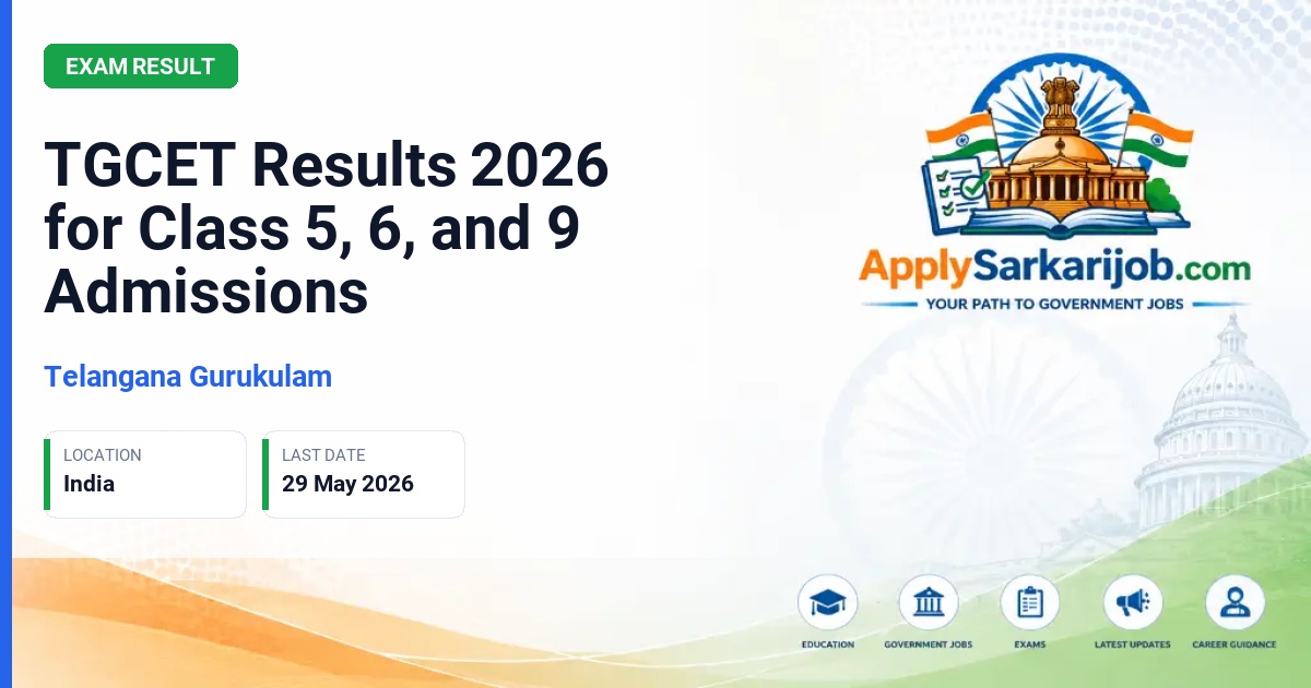 Telangana Gurukulam - Admission to Class 5, 6, 9 Official Notification Poster & Schedule