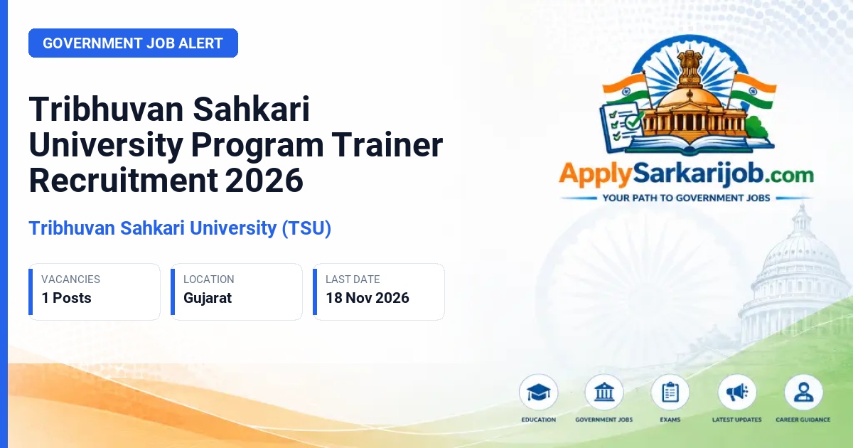 Tribhuvan Sahkari University (TSU) - Program Trainer Official Notification Poster & Schedule