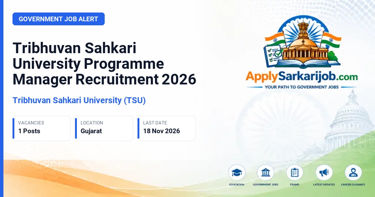 Tribhuvan Sahkari University (TSU) - Programme Manager Official Notification Poster & Schedule