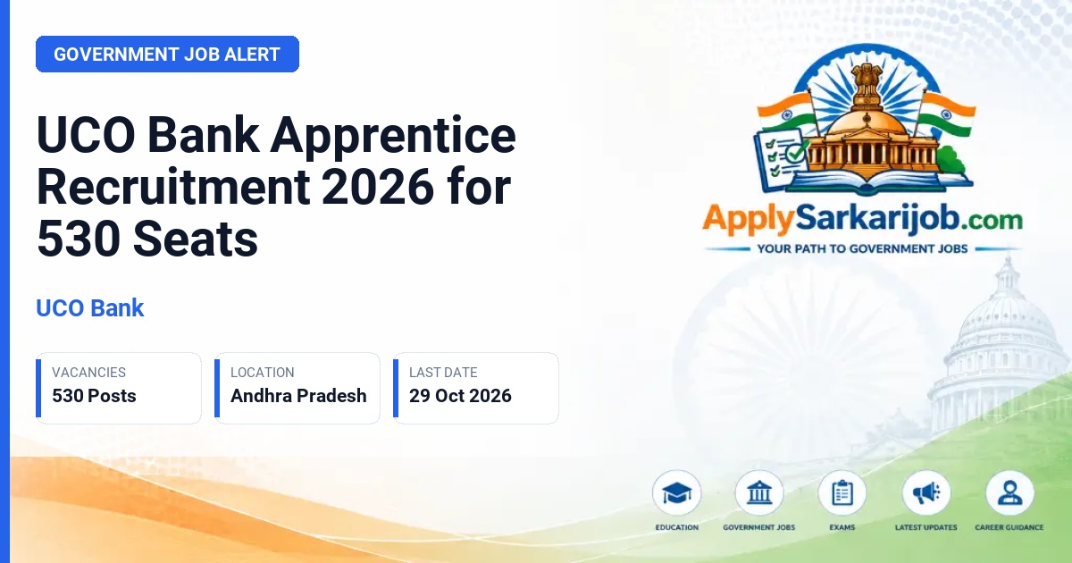 UCO Bank - Apprentice Official Notification Poster & Schedule