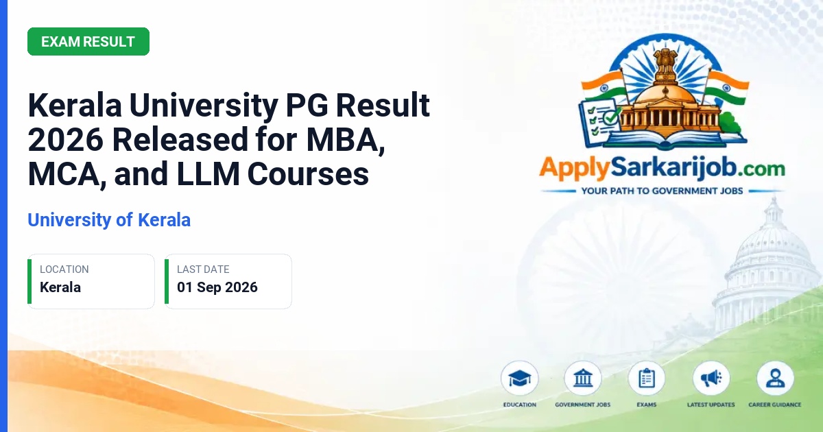 University of Kerala - PG Examinations (MBA, MCA, LLM) Official Notification Poster & Schedule