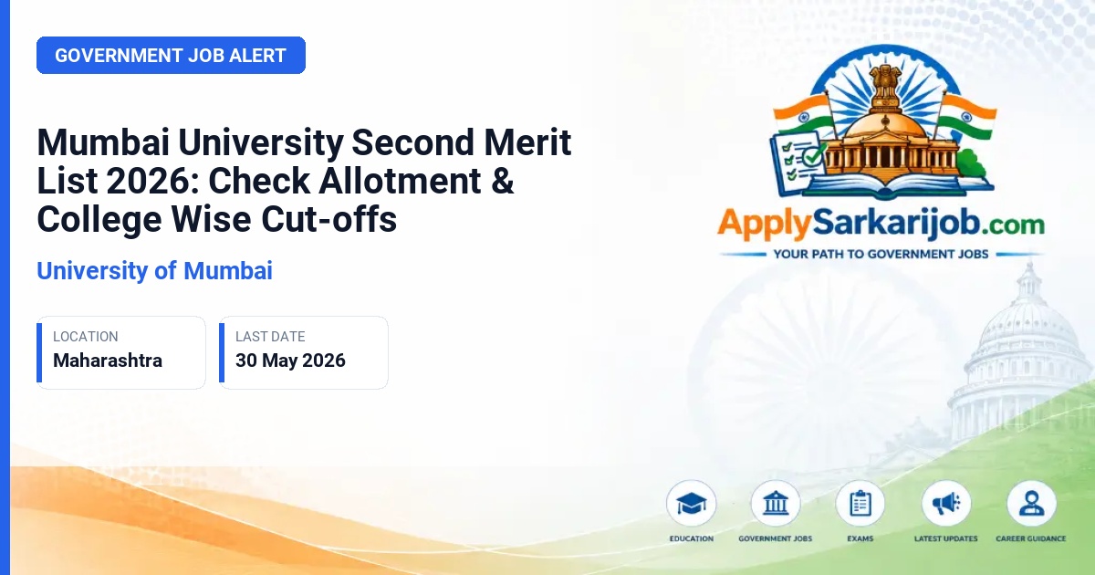 University of Mumbai - First Year Undergraduate Courses (BA, BCom, BSc, BMS, etc.) Official Notification Poster & Schedule