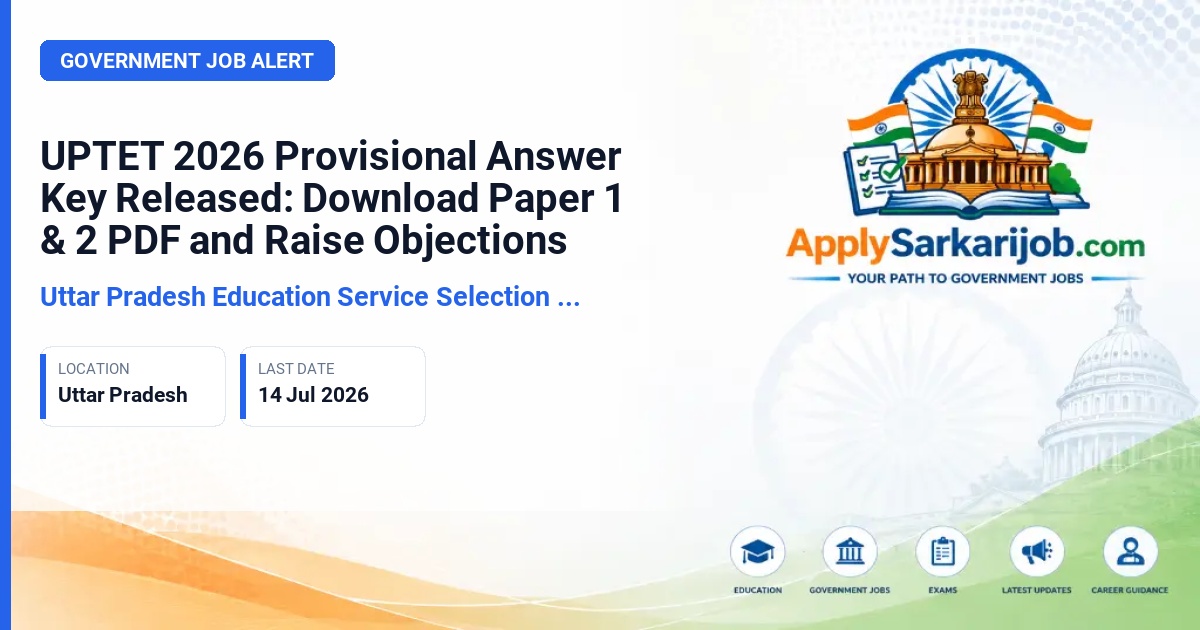 Staff Selection Commission (SSC) - Teacher (Primary & Upper Primary) Official Notification Poster & Schedule