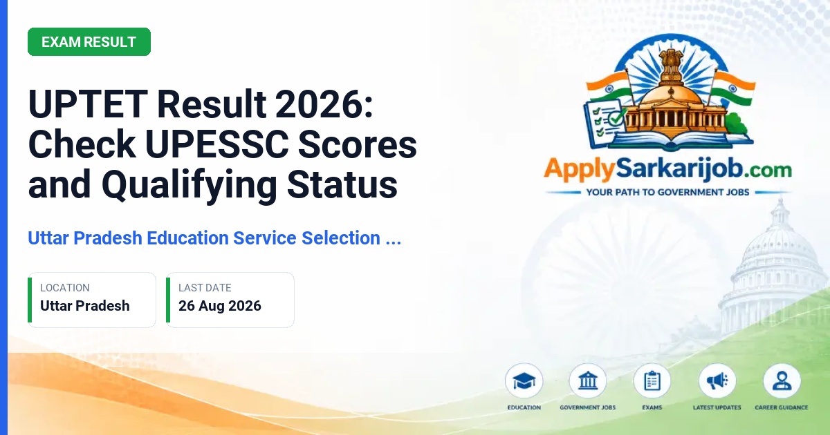 Uttar Pradesh Shiksha Seva Chayan Aayog (UPESSC) - Primary and Upper Primary Teacher (Eligibility) Official Notification Poster & Schedule