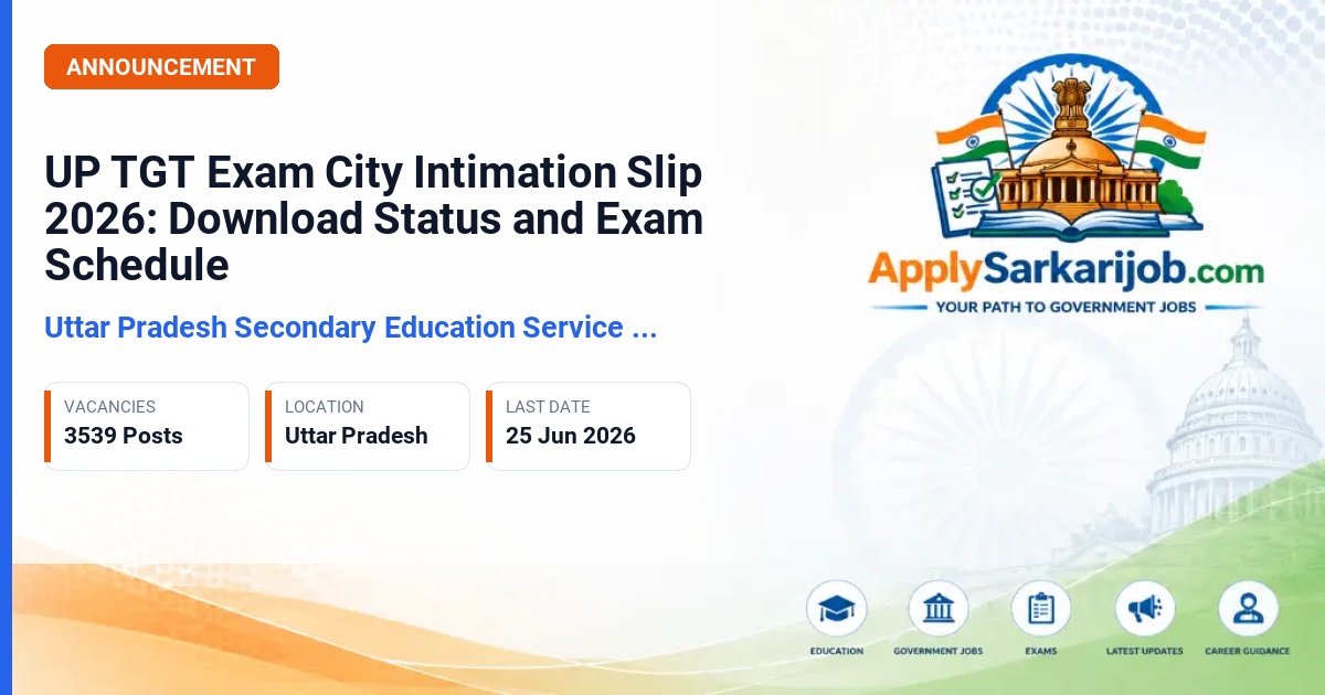 Staff Selection Commission (SSC) - Trained Graduate Teacher (TGT) Official Notification Poster & Schedule
