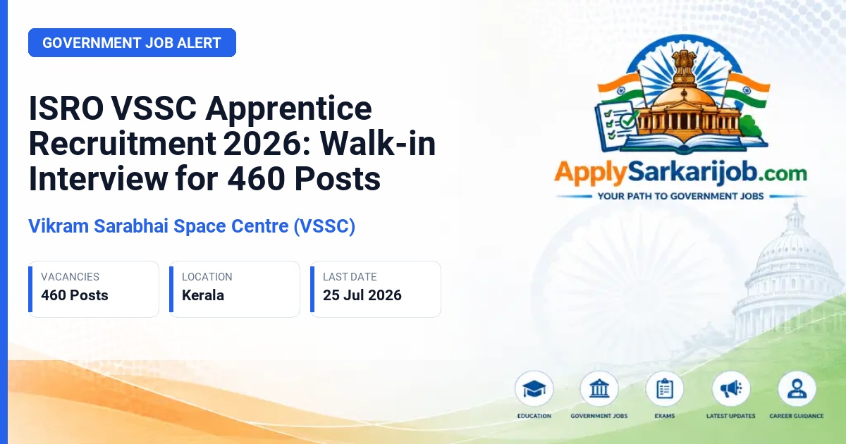 Vikram Sarabhai Space Centre (VSSC) - Graduate Apprentice & Technician Apprentice Official Notification Poster & Schedule