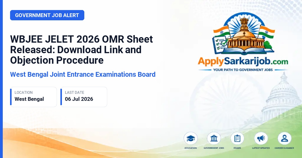 West Bengal Joint Entrance Examinations Board (WBJEEB) - JELET 2026 Official Notification Poster & Schedule
