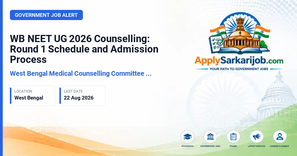 West Bengal Medical Counselling Committee (WBMCC) - MBBS/BDS Admission Official Notification Poster & Schedule